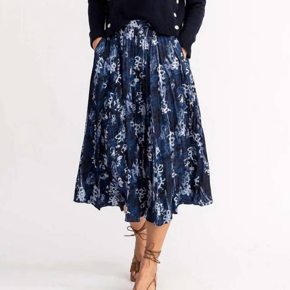 Kerri Rosenthal Beatrice Skirt in Indigo Sz S
